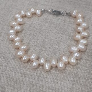 Bracciale perle di fiume rosa