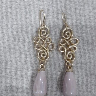 orecchini con pietra - Zanghi collection Orecchini doppia spirale con pietra