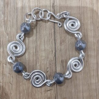Bracciale con pietre grigie gr 12