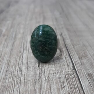 Anello regolabile con pietra semi preziosa Agata verde