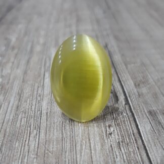 Anello regolabile con pietra semi preziosa occhio di gatto gialla