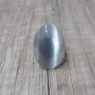 Anello pietra naturale occhio di gatto grigia chiara regolabile - Zanghi collection Anello pietra naturale occhio di gatto grigia chiara regolabile