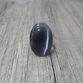 Anello regolabile con occhio di gatto grigia