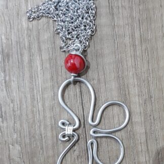 Collana artigianale in alluminio farfalla gr 12