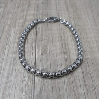 Bracciale artigianale in acciaio cubico