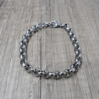 Bracciale artigianale in acciaio inossidabile gr15