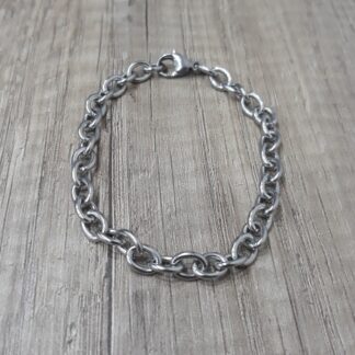 Bracciale artigianale acciaio inossidabile 5mm