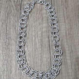 Collana a catena doppia maglia satinata