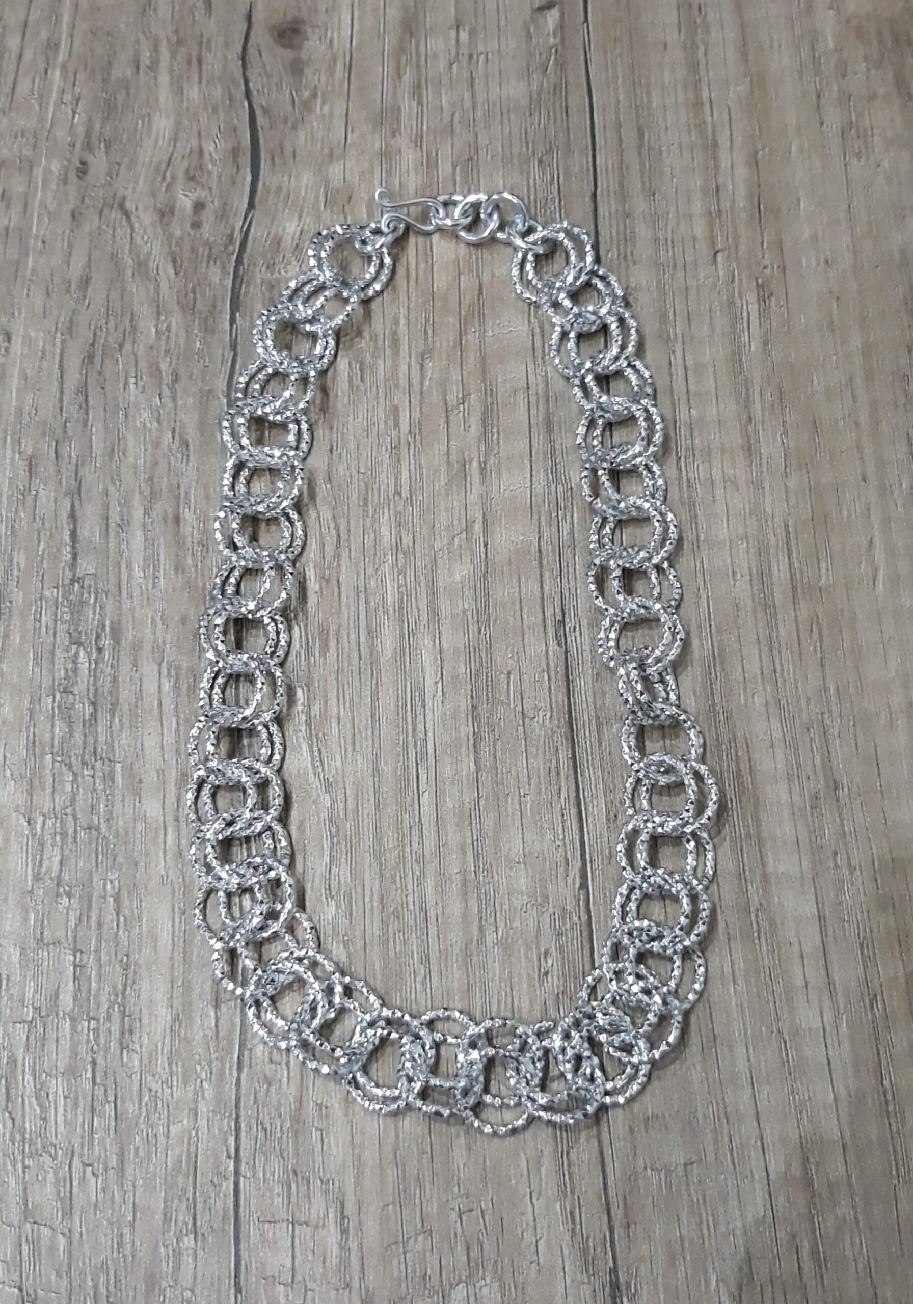 Collana a catena doppia maglia satinata - Zanghi collection Collana a catena doppia maglia satinata