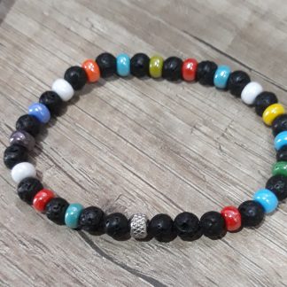 Bracciale artigianale pietre naturali e murrine