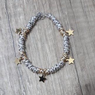 Bracciale artigianale alluminio e acciaio