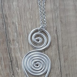 Collana artigianale doppia spirale