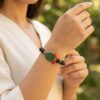 Bracciale artigianale fico d'india e pietra lavica